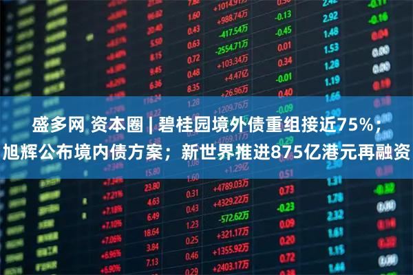 盛多网 资本圈 | 碧桂园境外债重组接近75%;旭辉公布境内债方案;新世界推进875亿港元再融资